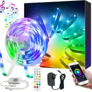 RGB LED Strip Lights 5050 Waterproof Bluetooth 24Keys Remote Controller 1m-30m