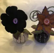 Hyde Eek Creepy Decorative Halloween Faux Succulent Pair Plant Poppy Posey