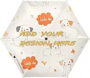 [miaozhen] custom UV 50+ duty umbrella Cute Cartoon Dogs for heavy rain wind windproof sun-proof waterproof personalized Premium Grip, Fits Car & Backpack auto open paraguas