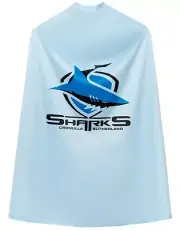 882030 CRONULLA SHARKS NRL TEAM CLUB COLOURS YOUTH KIDS HERO SUPPORTER CAPE