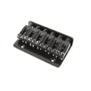 Small Non-tremolo Electric Guitar Hardtail Bridge 6-Saddle, Black 65mm