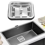 Sturdy Stainless Steel Kitchen Sink Drain Plug Convenient Square Sink Strainer
