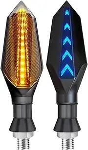 Turn Signal Indicator Motorcycle LED Turn Signal Light Flowing Water Turn Signals Flashing Indicator Sequential 12V Tail Stop Signal M10 Universal (Size : 2 PCS)