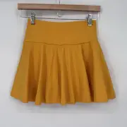 Halara Size XS Everyday Softlyzero Airy 2-in-1 Cool Touch Tennis Skirt Yellow