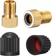 Brass Presta Valve Adapter, Convert Presta to Schrader Adaptor for Bike, Inflate