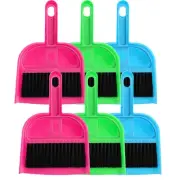 6 Pack Mini Dust Pan and Brush Set, Mini Hand Broom Dustpan Set for Table, De...
