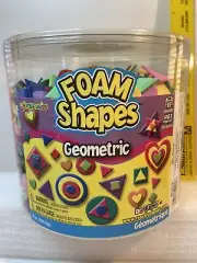 Creative Hands Geometric Foam Shapes for Kids' crafts - 8 oz tub - New