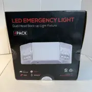4-PACK LED Emergency Exit Light Fixtures, NEW Two LED Square Heads Torch Star