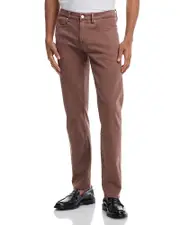 Frame L'Homme Slim Brushed Twill Pants in Mauve