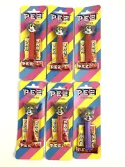 Tom & Jerry PEZ Dispenser Lot – 6x MOC EC Striped Bonbons Cards 1993 Tom Issue B