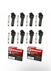 8 Motorcraft Coil Boots and Motorcraft Spark Plugs for Ford Lincoln DG508 SP493