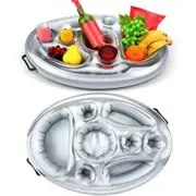 Pool Drink PVC Holder Floats Inflatable Floating 8 holes Tray for Food and Drinks Beer Wine Fun Drink