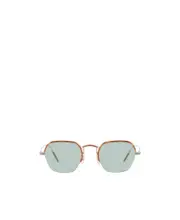 geometric-frame glasses 47 Green