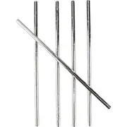 Foil Silver Paper Straws (Pack of 20)