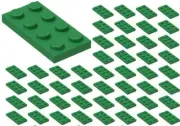 ☀️50x NEW LEGO 2x4 GREEN Plates (ID 3020) BULK Parts City Building GREEN