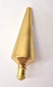 Vintage Lufkin Solid Yellow Brass Plumb Bob Cone Shaped 24oz