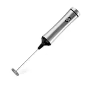 Double Spring Whisk Head Electric Milk Frother Stainless Steel Handheld Milk Foamer Drink Mixer