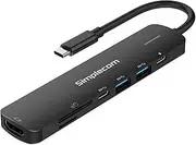 Simplecom CHT570 USB-C SuperSpeed 7-in-1 Multiport Hub Adapter HDMI 2.0 Docking Station