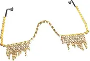 kowaku Rhinestone Glasses Frame Protection No Lens Eyewear for Festival Dressing up