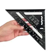 7 Inch Rafter Square Aluminum Alloy Double Scale Triangle Ruler Angle Ruler Carp