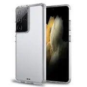 ZUSLAB Galaxy S21 Ultra 5G Slim Hybird Case Shockproof Protective Transparent Hard Back Cover for Samsung - Clear