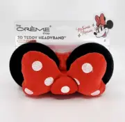 DISNEY The Creme Shop x Minnie Mouse 3D Teddy Spa Headband with Bow New! Red Dot