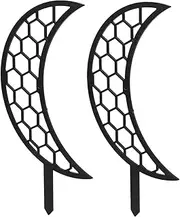 TOGEVAL 2pcs Garden Trellis for Potted Plants Plant Support Rack with Moon Design Easy Assembly Climbing Frame for Vine Growth for Balcony Decoration