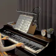 22 Led Piano Lamp, 10w Professional Piano Light With Clamp - Eyes-care, 3 Color Modes, Stepless Dimming, Great For Grand Piano(,)
