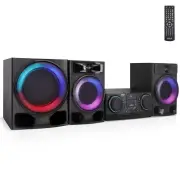 Pyle 4-Piece Mini Hi-Fi BT Stereo System with MP3, USB, FM Radio (Black)