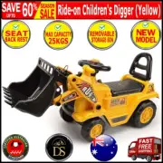 Kid Children Ride On Push Digger Tractor Bulldozer Truck with Gearstick Yellow