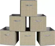Collapsible Foldable Fabric Cubby Cube Storage Bins Baskets for Shelves 6 pack