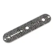 Carving Surface Guitar Control Plate for Tele Guitar Parts Replacement Chrome