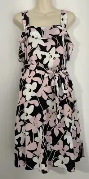 Mister Zimi Womens Corsica Bella dress Sleeveless boho tie lightweight 14 NWT
