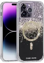 Case-Mate iPhone 14 Pro Max Case - Karat Onyx [10FT Drop Protection] [Compatible with MagSafe] Magnetic Cover with Cute Bling Sparkle for iPhone 14 Pro Max 6.7", Anti-Scratch, Shockproof, Slim