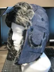 John Boy Trapper Bomber Hunting Hat - Faux Fur Headwear - Slate - OSFM