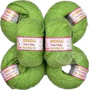 Oswal 100% Acrylic Wool Red (16 pc) Baby Soft 4 ply Wool Ball Hand Knitting Wool/Art Craft Soft Fingering Crochet Hook Yarn, Needle Knitting Yarn Thread Dye C
