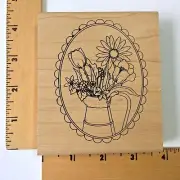 Inky Antics Rubber Stamp - Flower Bouquet in Pitcher P1-2872-K - NEW