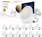 12 Pack 5/6 Inch LED Recessed Lights, 5CCT Selectable 2700K-6000K, Dimmable 12W=