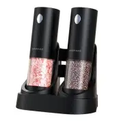 Electric Salt and Pepper Grinder Set - Automatic Refillable Salt and Pepper G...