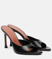 [Amina Muaddi] Amina Muaddi Alexa 95 leather mules AU 7 black