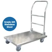 Stainless Folding Handle Platform Trolley | 820mm x 515mm | PFR029