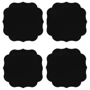 Mario Luca Giusti Acrylic Coasters Set of 4 Pcs Black