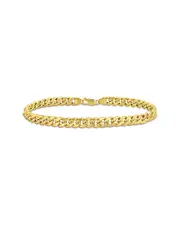 10K Italian Gold Curb Link Chain Ankle Bracelet