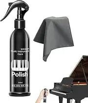 Piano Cleaning Kit - 250ml Portable Piano Polish, Powerful Multipurpose Polish Spray Supplies, Piano Shine Polish & Cleaner For Improves Luster