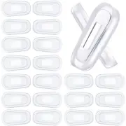 10 Pairs White Soft Silicone Nose Pad Covers Eyeglasses Anti Slip Nosepads