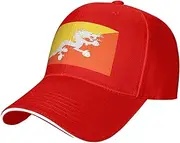 [SSIULUS] Flag of The Kingdom of Bhutan Casquette Cap Hats,Trucker,Baseball Cap with Snapback,Perfect for Summer,Golf