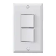 ELEGRP Decorator Double Rocker Light Switch Two Single Pole Electrical Paddle S