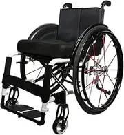 Folding Sports Wheelchair, Lightweight Adult Wheelchair, Aluminum Alloy Wheelchair, All Terrain Outdoor Wheelchair, Sport Folding Transport Wheelchair, Folding Sports Wheelchair(White,40cm/15.7in)