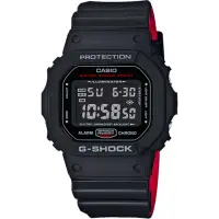 在飛比找momo購物網優惠-【CASIO 卡西歐】G-SHOCK 經典人氣電子錶-紅黑(