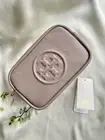 Tory Burch Perry Bombé Mini Leather Camera Bag in Grey Heron